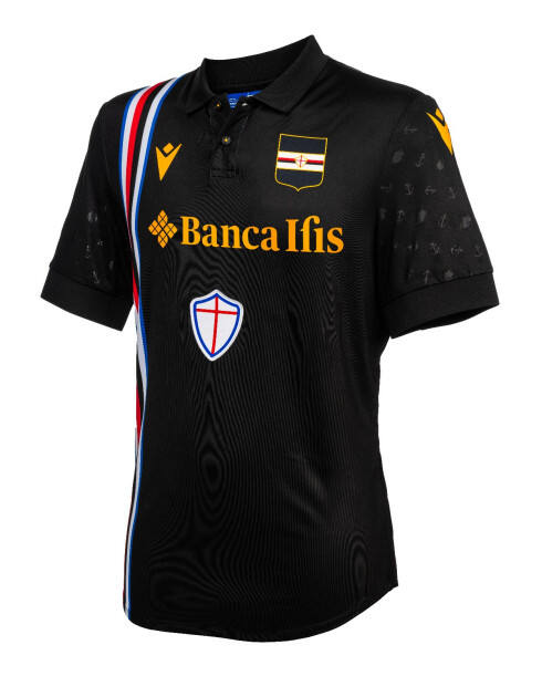 UC Sampdoria 2324 Third Black Soccer Jersey Shirt - Official Replica