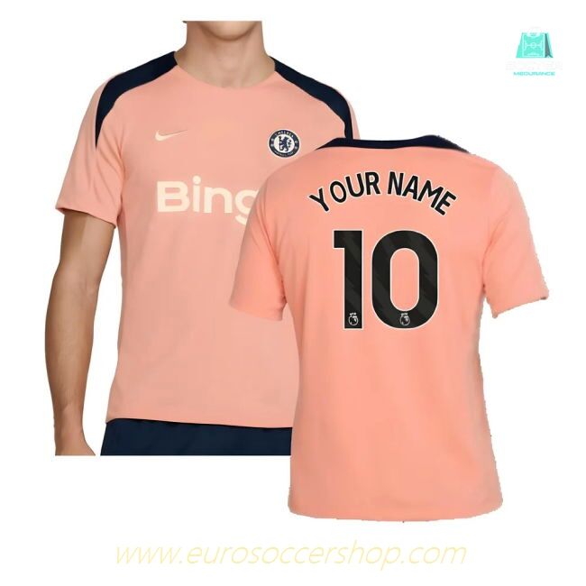 2024-2025 Chelsea Strike Training Shirt (Apricot) (Your Name)