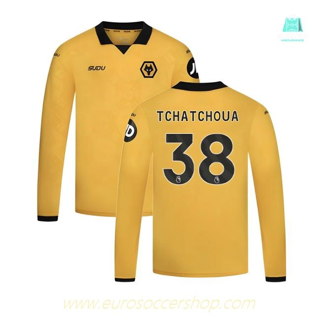 2025-2026 Wolves Long Sleeve Home Shirt - Kids (Tchatchoua 38)