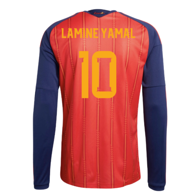 Trendy Spain 2026-2027 Spain Long Sleeve Home Shirt (Lamine Yamal 1...