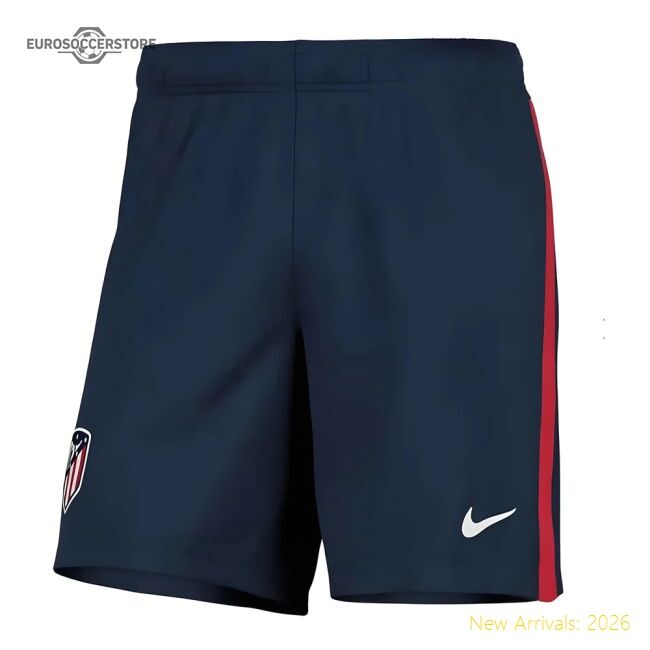 Official 2020-2021 Atletico Madrid Home Nike Football Shorts (Navy)
