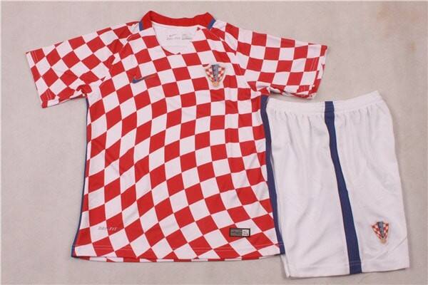 Kids Croatia Euro 2016 Home Soccer KitShirtShorts - Official Replica