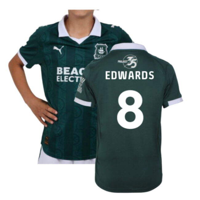 2025-2026 Plymouth Argyle Home Shirt (Kids) (Edwards 8)