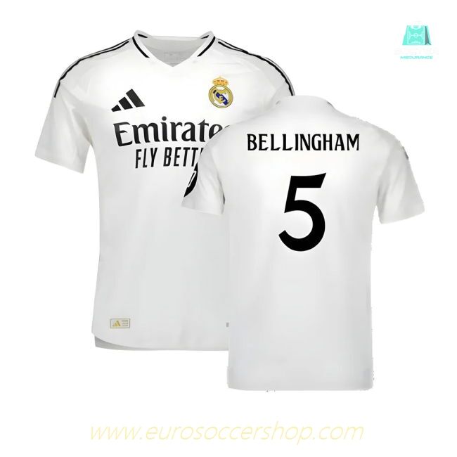 2024-2025 Real Madrid Authentic Home Shirt (Bellingham 5)