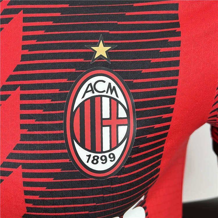 AC Milan Football Shirt 2324 Home Red Soccer Jersey Shirt Authentic