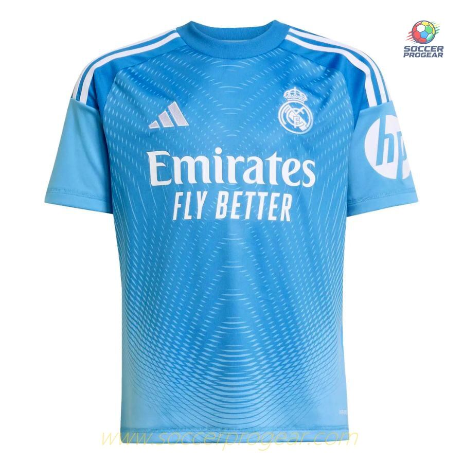 Real Madrid Home 2025-2026 Season Goalkeeper Children Team Jersey