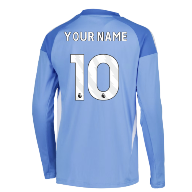 2025-2026 Leeds Home Long Sleeve Goalkeeper Shirt (Blue) - Kids (Y_707