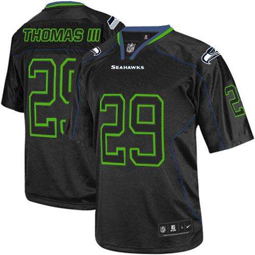 Seattle #None Black Lights Out NFL Elite Jersey stitched