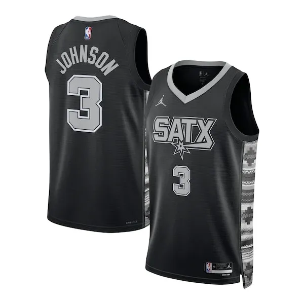 Keldon Johnson SAS Swingman Jersey - genuine NBA - Black athletic