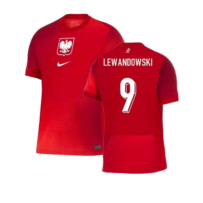 Lewandowski 9 Official 2024-2025 Poland UEFA Away Kit