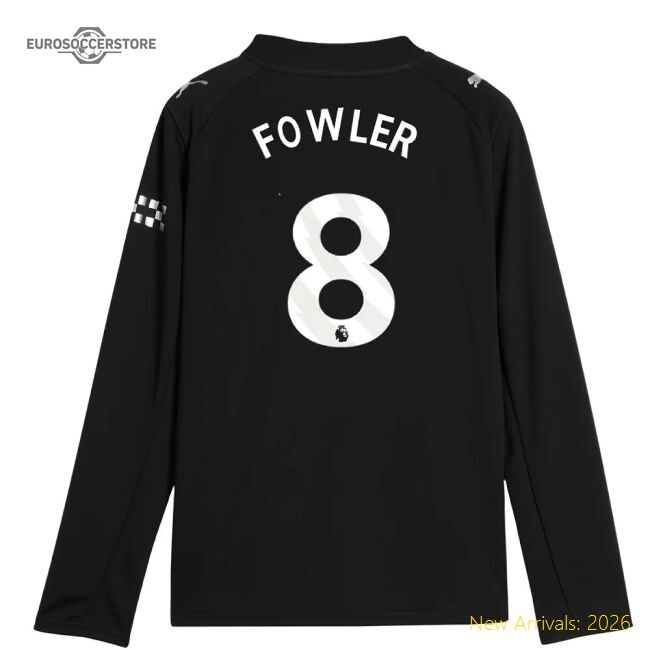 Official 2025-2026 Man City Long Sleeve Away Shirt (kids) (fowler 8