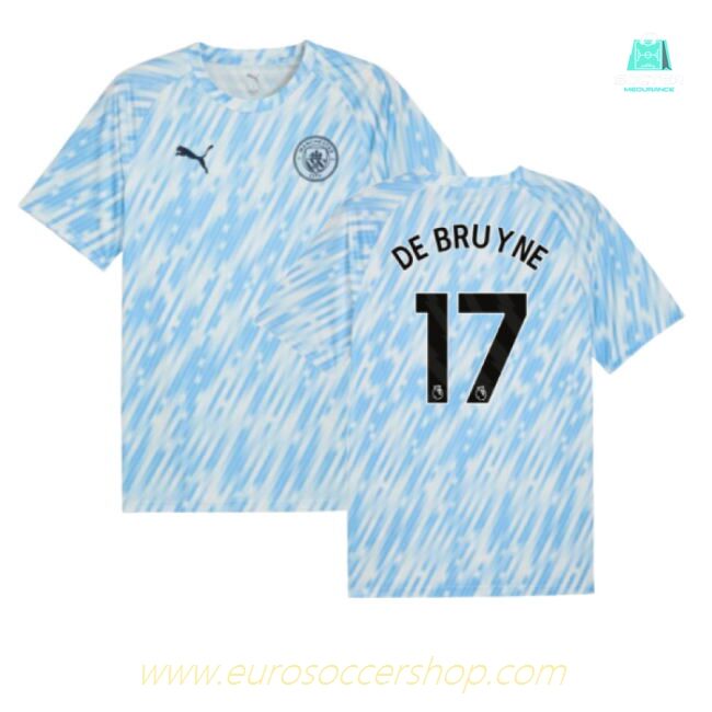 2025-2026 Man City Warm Up Jersey (Silver Sky) (De Bruyne 17)