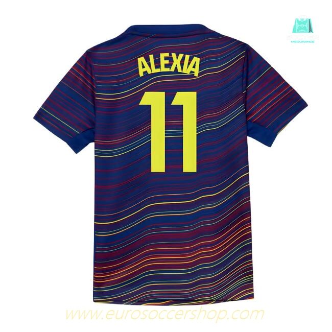 2025-2026 Barcelona Academy Pro Pre Match Shirt (Blue) - Kids (Alexia 11)
