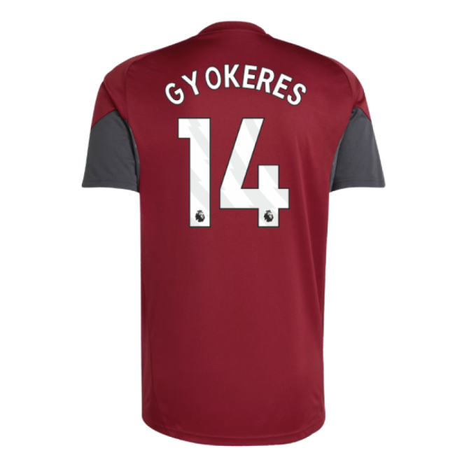 2025-2026 Arsenal EU Training Jersey (Burgundy) (Gyokeres 14) - fan...