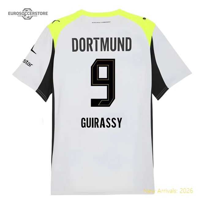 Luxury 2025-2026 Borussia Dortmund Away Shirt (guirassy 9)