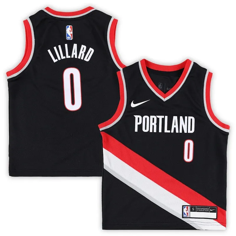 Damian Lillard POR Swingman Jersey - vintage Basketball - Black