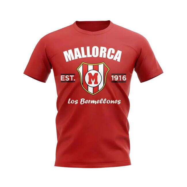Mallorca Football T-Shirt (Red) Lightweight Moisture Wicking