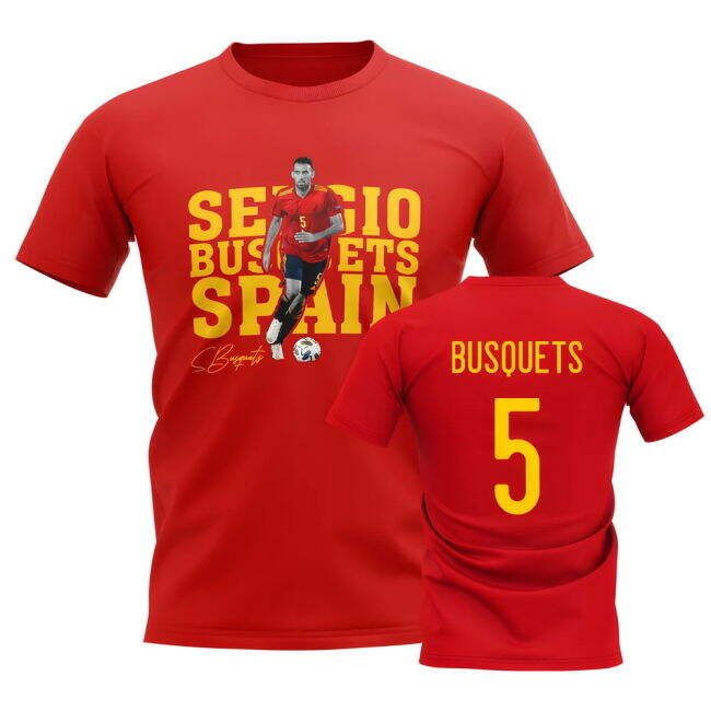Sergio Busquets Spain Player Tee (Red)