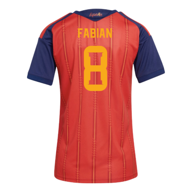 Retro Spain 2026-2027 Spain Home Shirt (Womens) (Fabian 8) for Euro...