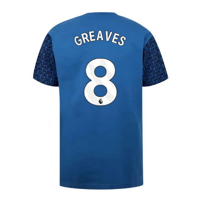 Spurs Verified Tottenham Hotspur Graphic T-shirt (Blue) (Greaves 8)