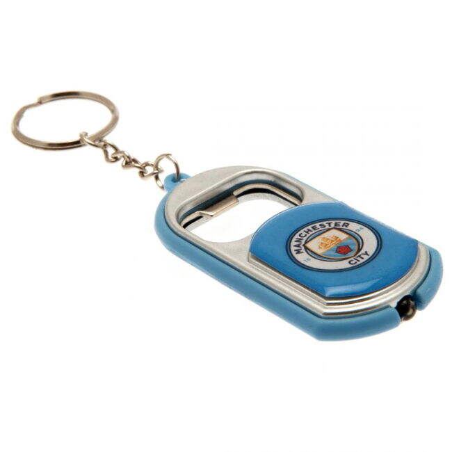 vintage Manchester City FC Keyring Torch Bottle Opener