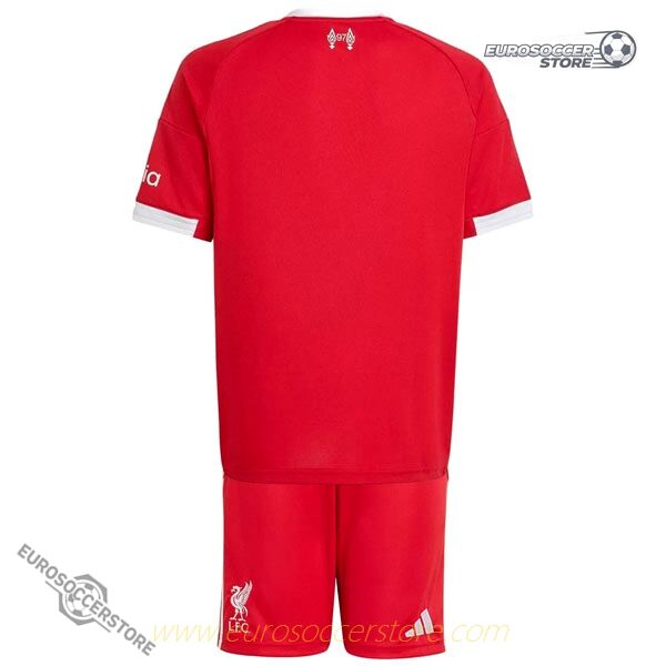 Youth Liverpool Home Football Jersey Kit for the 25-26 Season