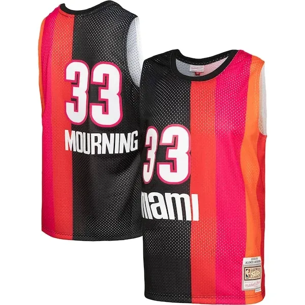 Alonzo Mourning MIA Swingman Jersey - vintage Basketball - Red