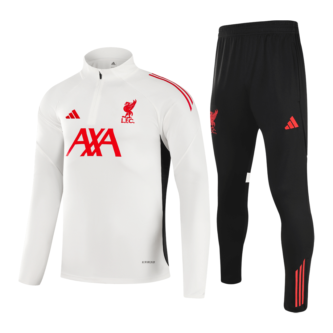 Liverpool 1/4 Zip Tracksuit 2025/26 Kids White
