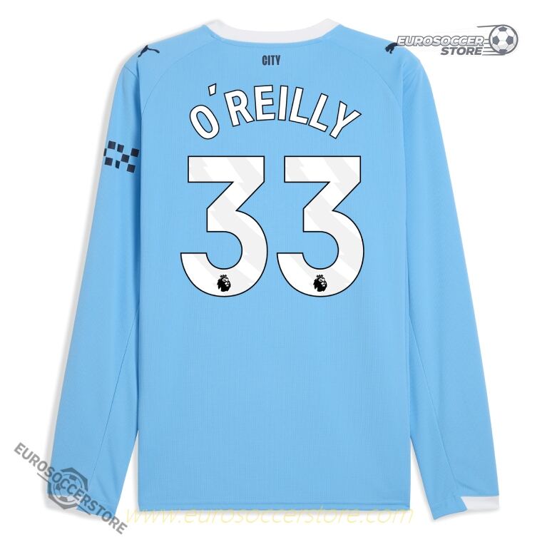 O’REILLY #33 Manchester City 25-26 Season Home Long Sleeve Football Jersey