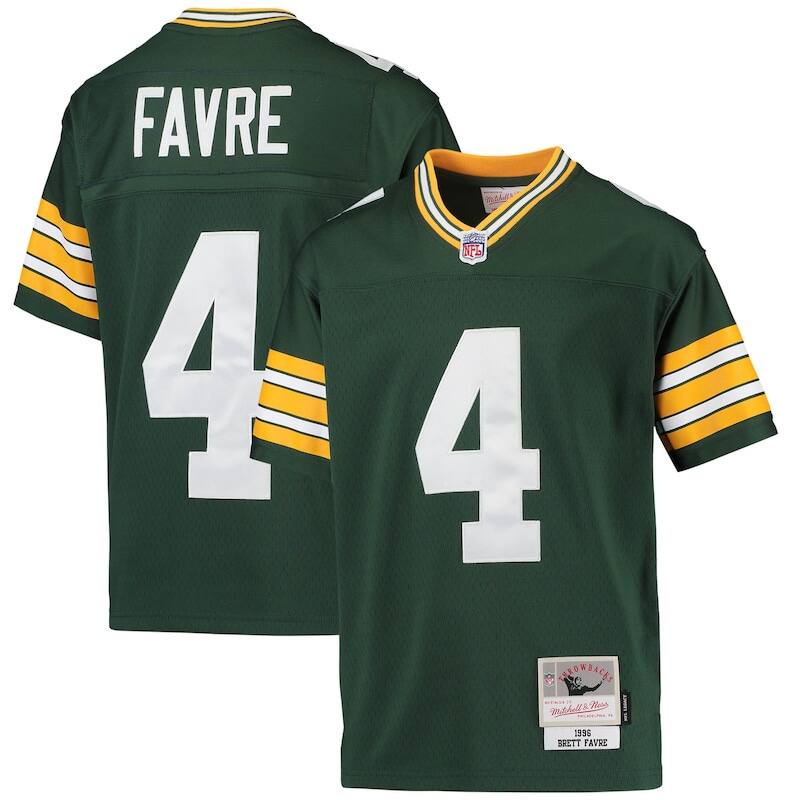 None Brett Favre Green Bay Packers Championship Authentic Jersey