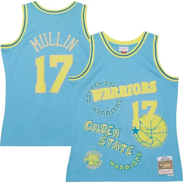 Chris Mullin GSW Swingman Jersey - retro superior - Blue basketball