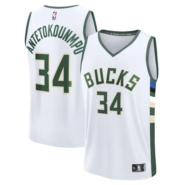 Giannis Antetokounmpo MIL Replica Jersey - modern Basketball - White
