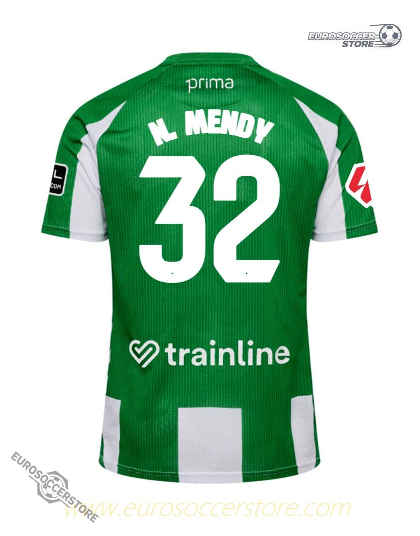 Real Betis 25-26 Season Home Jersey, Player N. MENDY, Jersey Number 32