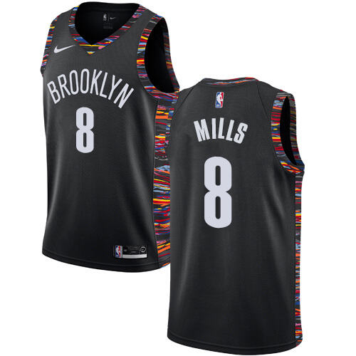 Superior BKN #8 Patty Mills 2018 City NBA Swingman Jersey Black -