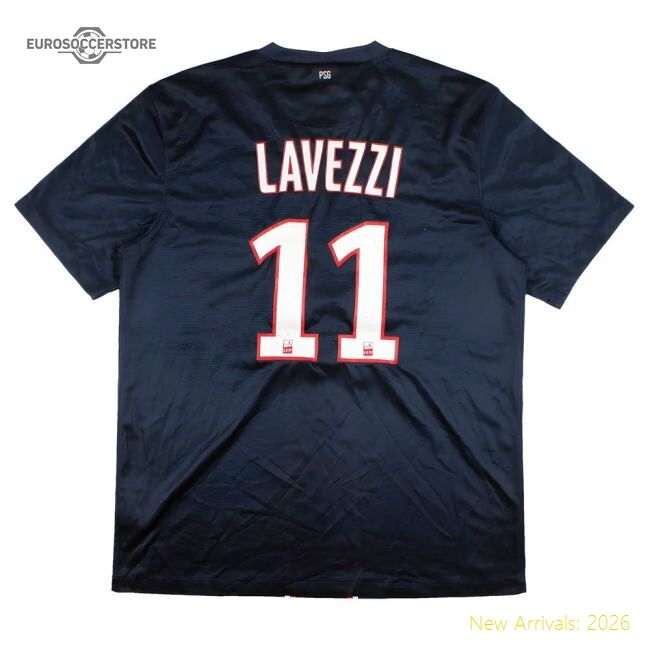 Professional-Grade Psg 2012-13 Home Shirt (S) Lavezzi #11 (Excellent)