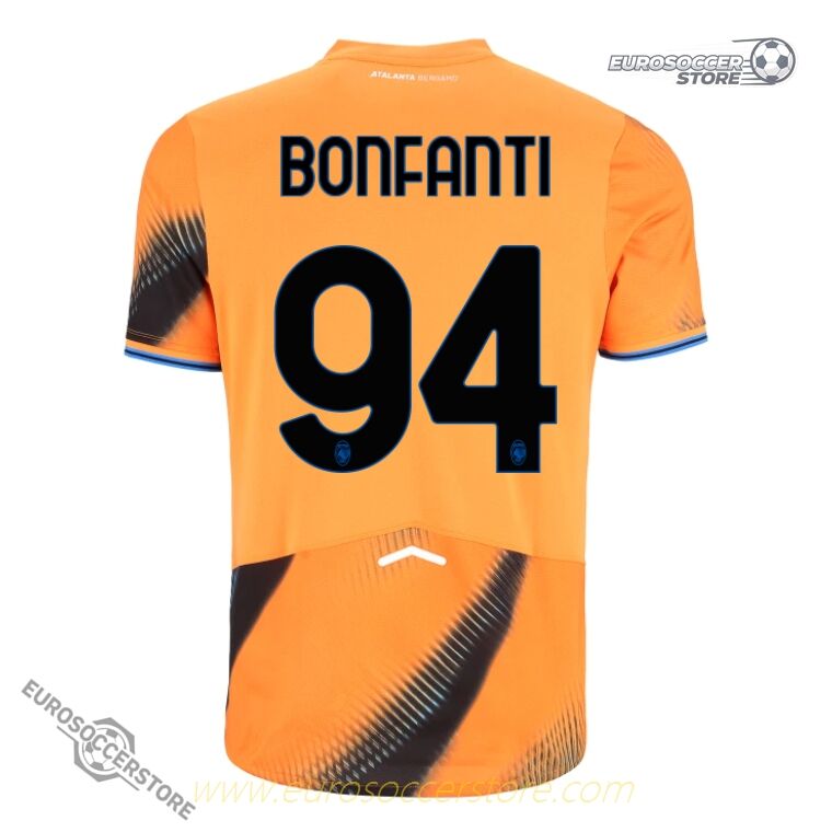 Atalanta's 2025-26 Third Jersey featuring BONFANTI 94