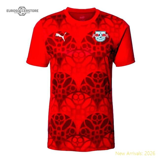 Premium-grade 2024-2025 Red Bull Leipzig Pre-match Shirt (red)