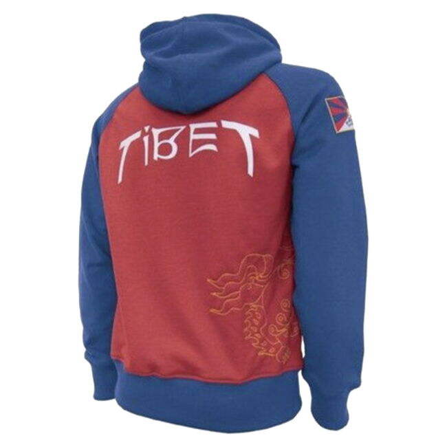 Fashionable Tibet Zip Hooded Sweater (Red) for Supporter Gear