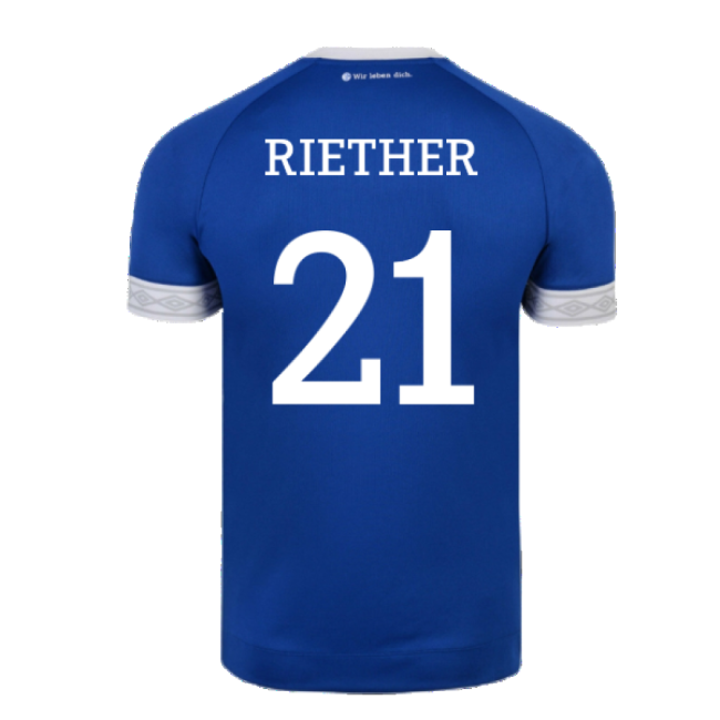 Performance Schalke 2018-19 Home Shirt ((Mint) Xxl) (Riether 21)