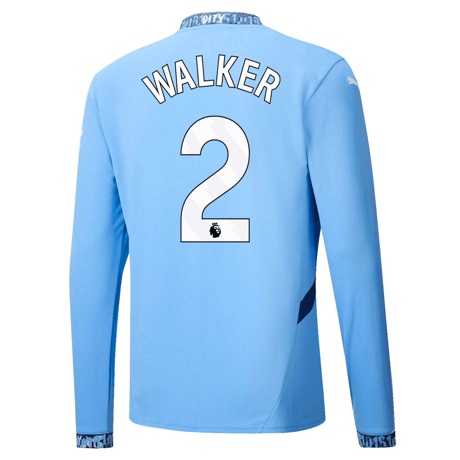 Manchester City's Kyle Walker 2024-25 Home Long Sleeve Jersey No. 2