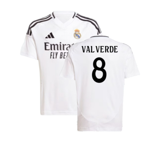 Kids Premium Real Madrid 2024-2025 Home Kit (Valverde 8)