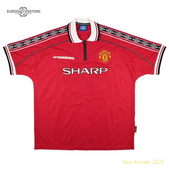 Premium Manchester United 1998-2000 Home Shirt (xxl) Treble Winners