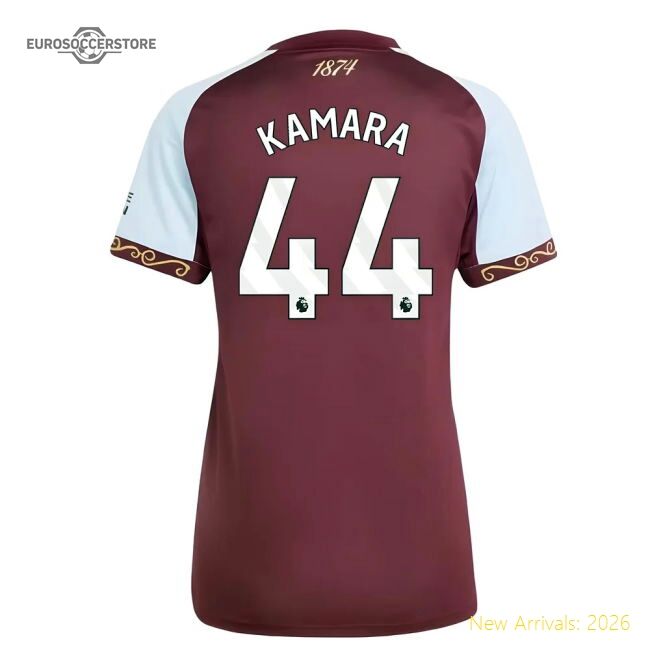 Authentic 2025-2026 Aston Villa Home Shirt (womens) (kamara 44)
