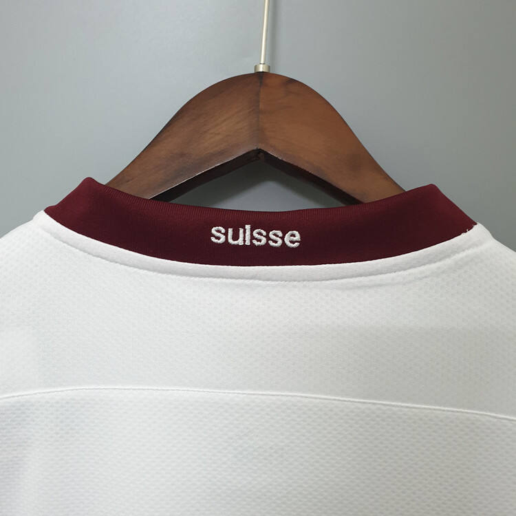 SwitzerlandSuisse Euro 2020 Away White Soccer Jersey Football Shirt -