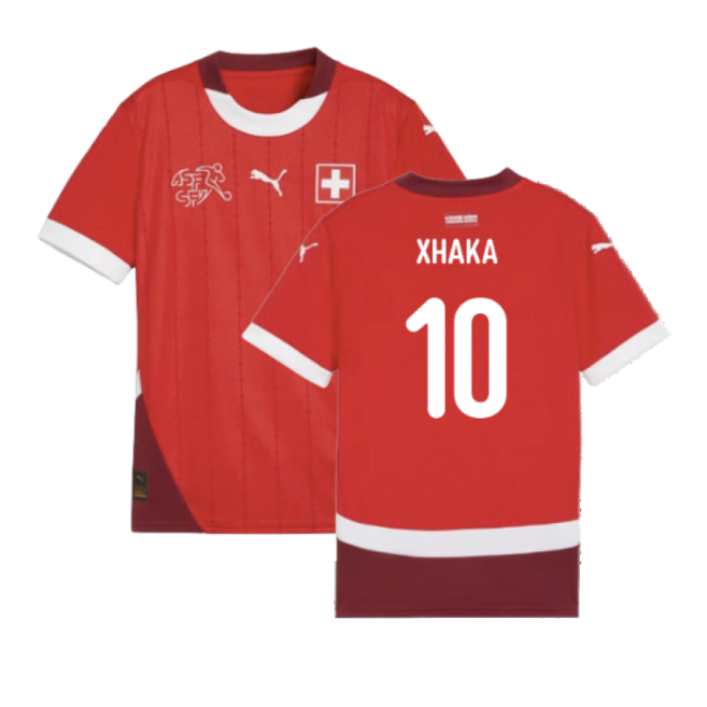 Kids New Switzerland Home Football Shirt 2024-2025 (Xhaka 10)