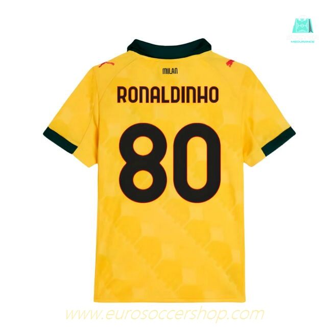 2025-2026 AC Milan Third Shirt (Kids) (Ronaldinho 80)