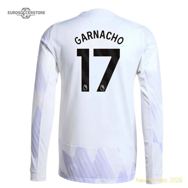 Official 2025-2026 Man Utd Authentic Long Sleeve Away Shirt (garnacho