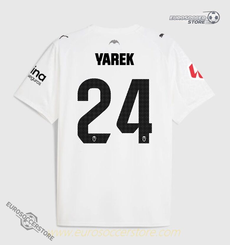 Valencia CF Home YAREK 24 Football Jersey 25-26 Season