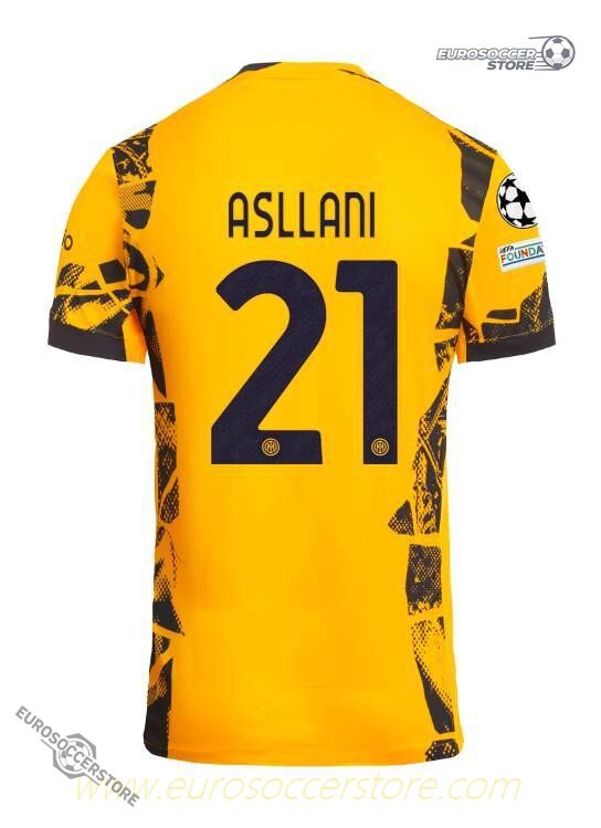 Inter Milan 2024-25 Champions League Final ASLLANI Number 21 Jersey