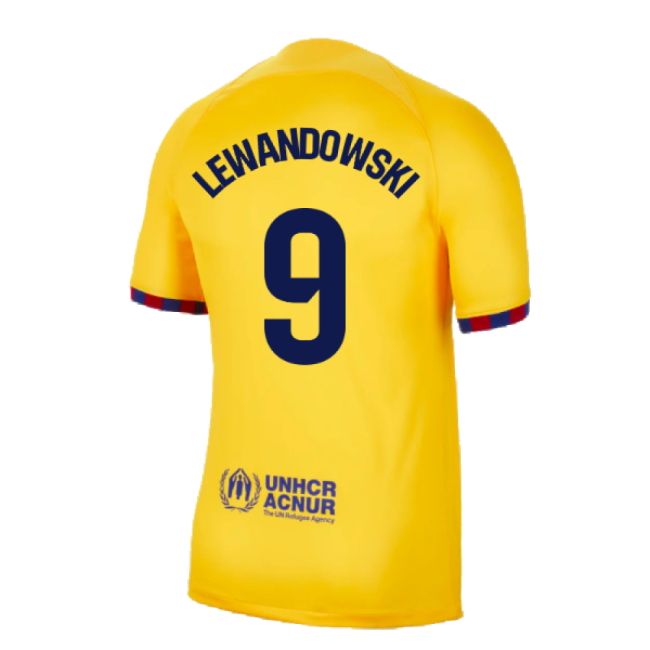2023-2024 Barcelona Professional Football Shirt (Lewandowski 9)